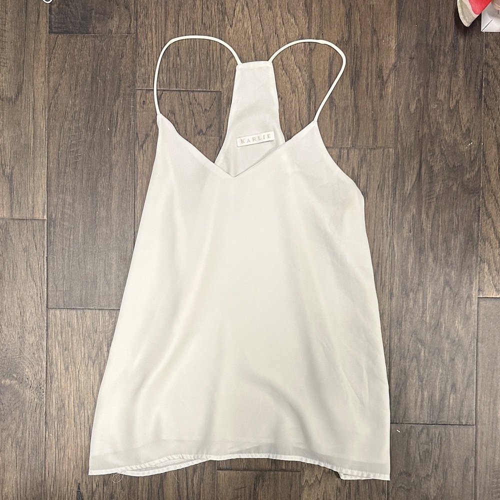 Karlie White Tank Top